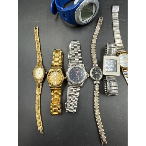 655 - A selection of ladies and gentleman's wristwatches various makers