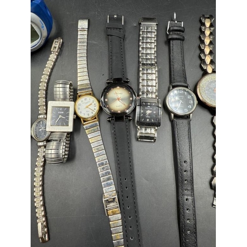 655 - A selection of ladies and gentleman's wristwatches various makers