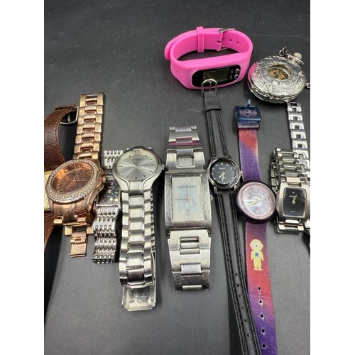 659 - A selection of ladies and gentleman's wristwatches and a pocket watch to include Accurist, Seiko and... 