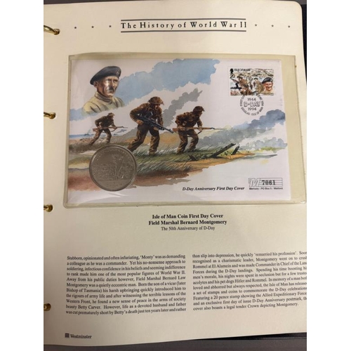 691 - An album of First day coin covers commemorating the history of WWII