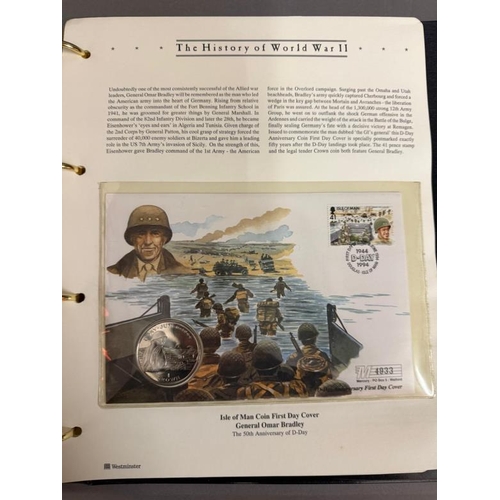 691 - An album of First day coin covers commemorating the history of WWII