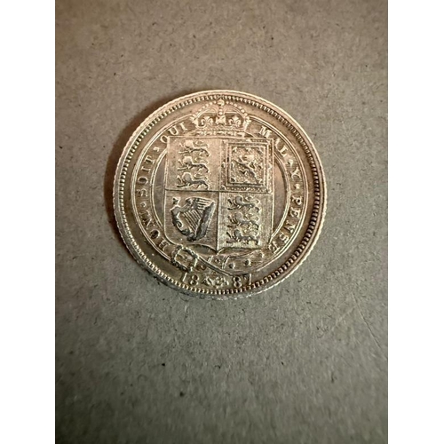 696 - An 1887 Victorian sixpence in UNC condition