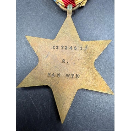 755 - A British WWII Africa Star South African named C273450 R Van Wyn