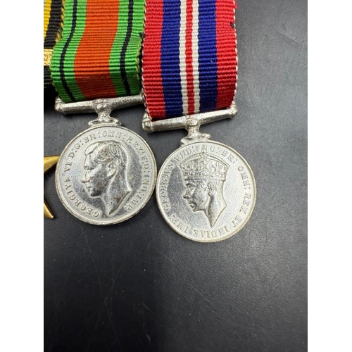 765 - A British WWII Aircrew miniature war medal bar