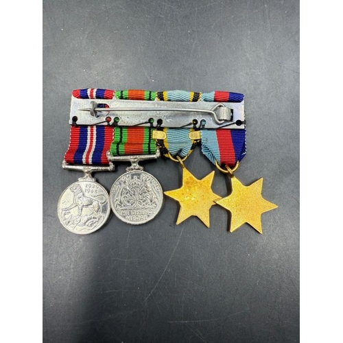 765 - A British WWII Aircrew miniature war medal bar