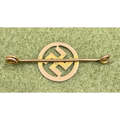 789 - A 9ct gold German brooch AF (no back pin), approximate weight 1g.