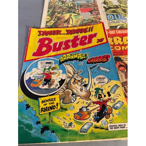 805 - A selection of vintage comics to include Victor, Buster, Champ and Krazy comic