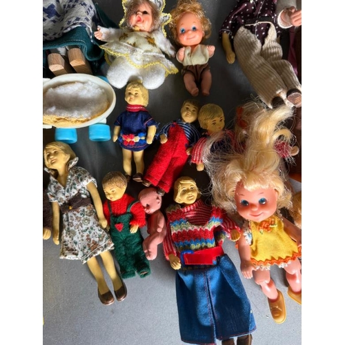 815 - A selection of vintage dolls house, dolls various ages