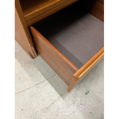 87 - Teak bedside cabinet (H51cm W56cm D52cm)