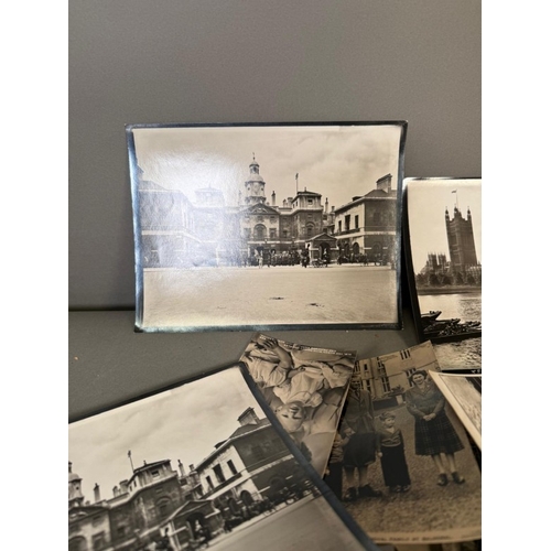 370 - A selection of British Royal family photo postcards and pictures along with London scenes.