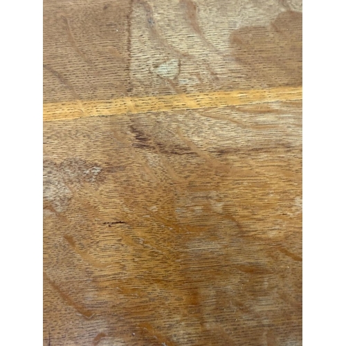 51 - A Mid Century light oak four drawer chest of drawers H77cm W60cm D38cm