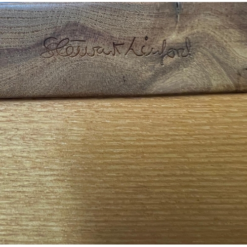 9 - A set of six Stewart Linford dining chairs with lattice backs moulded seats