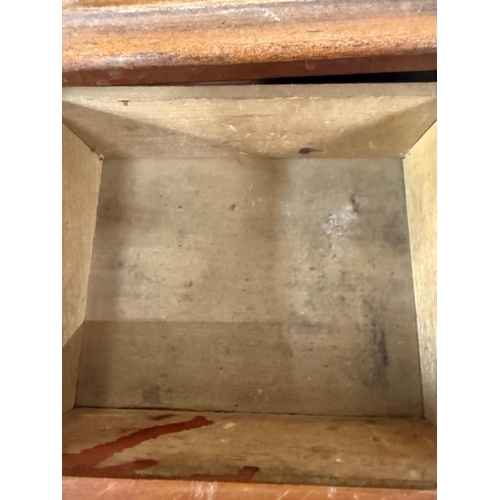 181 - A mahogany demi lune Duchess dressing table with a swing mirror flanked by trinket drawers H140cm W9... 