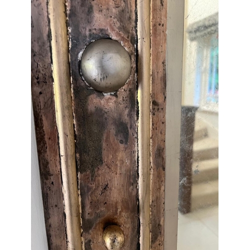 195 - Wall mirror with wooden frame and decorative balls 120cm x 180cm