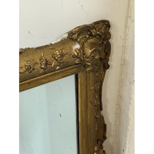 200 - A gilt framed hall mirror in a Rococo style AF 61cm x 52cm
