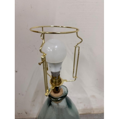 205 - A clear glass gourd shaped table lamp Height 55cm