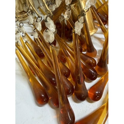 211 - A Murano Mid Century teardrop glass ceiling lamp