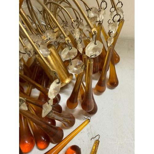 211 - A Murano Mid Century teardrop glass ceiling lamp