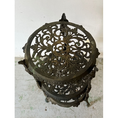 223 - Three tier metal pot stand or plant stand H63cm