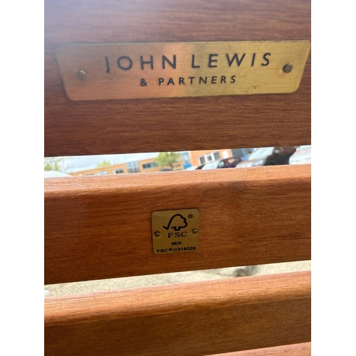 231 - A pair of John Lewis sun loungers with a side table