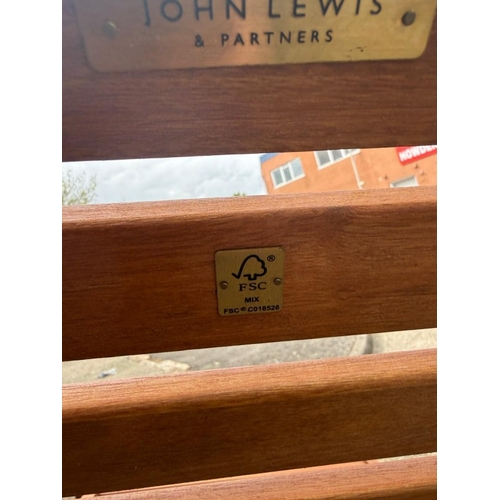 231 - A pair of John Lewis sun loungers with a side table