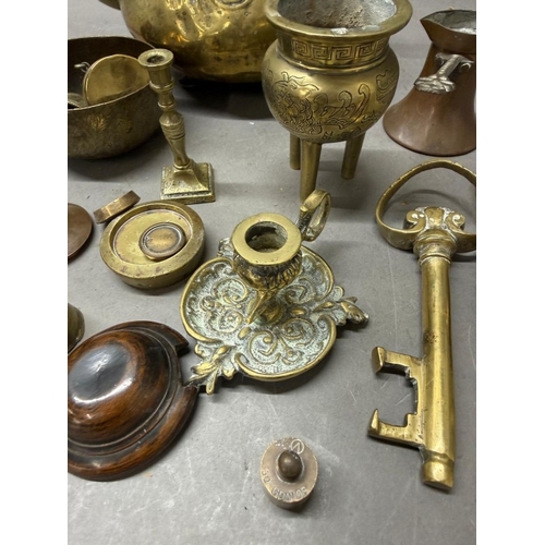236 - A selection of brass and copper ware, various makers and themes.