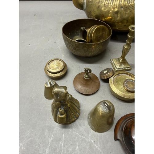 236 - A selection of brass and copper ware, various makers and themes.