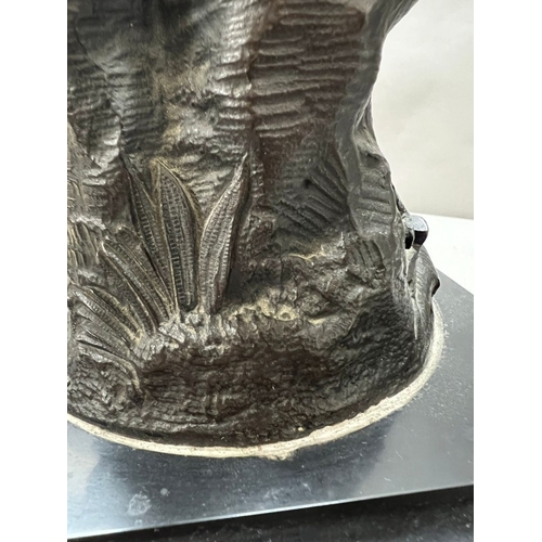 238 - 19th Century Bronzes of a courting couple, on plinths 45cm approximate height