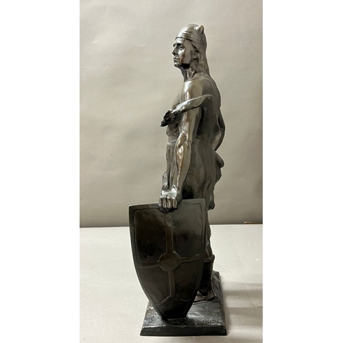 239 - Bronze of a Germanic Warrior by Victor Heinrich Seifert (1870-1953) Height 49cm.