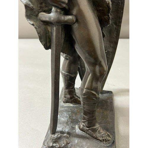239 - Bronze of a Germanic Warrior by Victor Heinrich Seifert (1870-1953) Height 49cm.