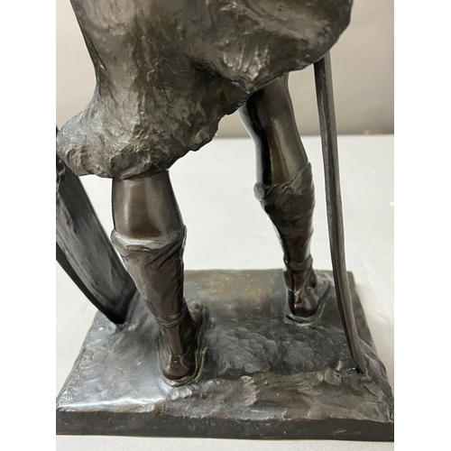 239 - Bronze of a Germanic Warrior by Victor Heinrich Seifert (1870-1953) Height 49cm.