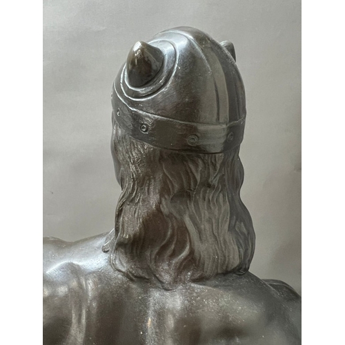 239 - Bronze of a Germanic Warrior by Victor Heinrich Seifert (1870-1953) Height 49cm.