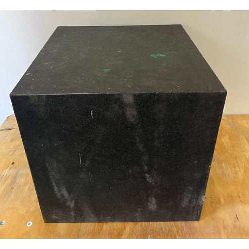 241 - Bronze sculpture of a woman by Daniel Ludwig with square plinth base H108cm SQ45cm