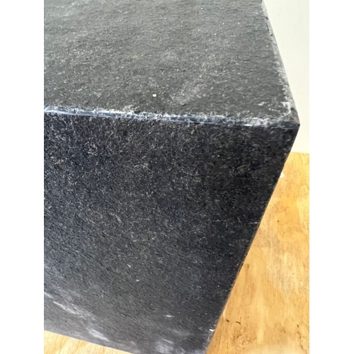 241 - Bronze sculpture of a woman by Daniel Ludwig with square plinth base H108cm SQ45cm