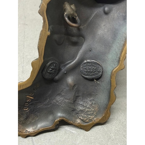 244 - Limited Edition Bronze of bound female legs 293/500 signed to base and approximate height 18.5cm.