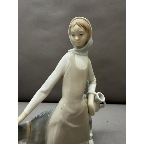 247 - Lladro 4590 porcelain figure 'Girl with pitcher & Goat'