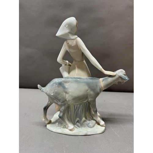 247 - Lladro 4590 porcelain figure 'Girl with pitcher & Goat'