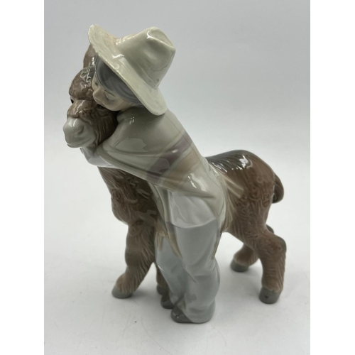 254 - Lladro 'Platero and Marcellino' porcelain figurine Height approximately 20.5cm