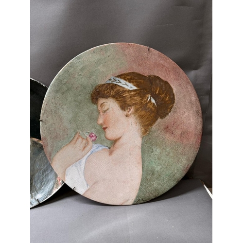 269 - A selection of four painted portrait plates by various malers and styles