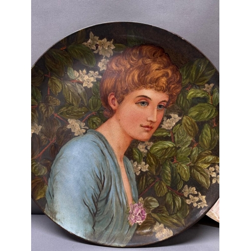 269 - A selection of four painted portrait plates by various malers and styles