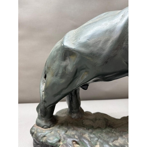278 - A painted plaster model of an elephant H39cm