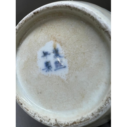 285 - A 19th Century blue and white Chinese ginger jar Height 14cm.