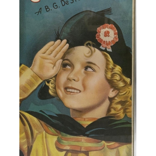 348 - A vintage framed film poster for The Little Colonel starring Shirley Temple 54cm x 74cm