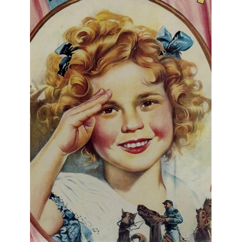 349 - A vintage framed film poster for The Littlest Rebel starring Shirley Temple 54cm x74cm