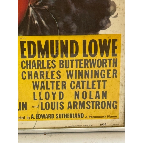 352 - A vintage framed film poster for Every Day's a Holiday starring Mae West 54cm x 74cm