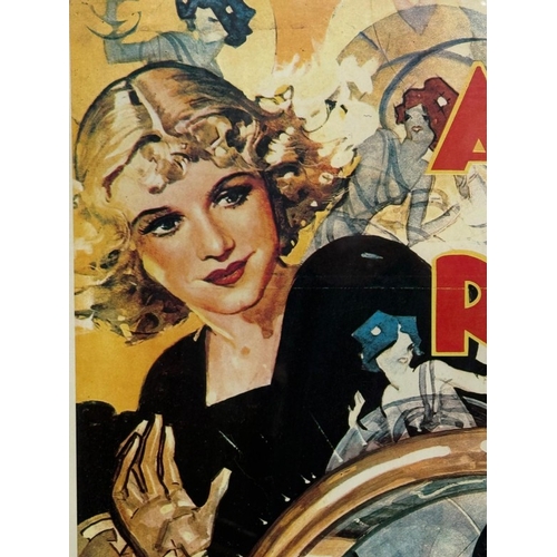 353 - A vintage framed film poster for The Gay Divorcee starring Fred Astaire and Ginger Rodgers 54cm x 74... 