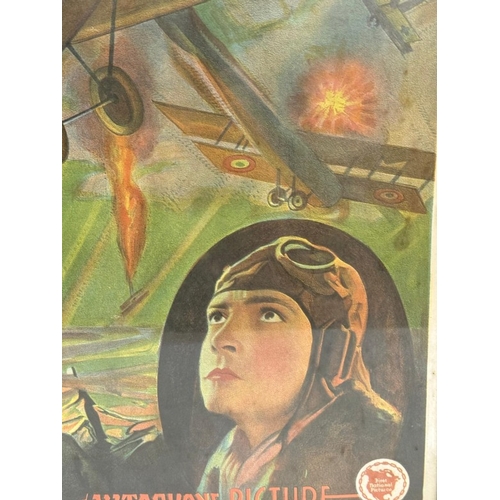 358 - A vintage framed film poster for Richard Barthekness Dawn Patrol 54cm x 74cm