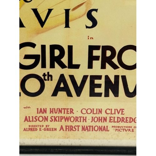 360 - A vintage framed film poster for The Girl From 10th Avenue starring Bette Davis 54cm x 74cm