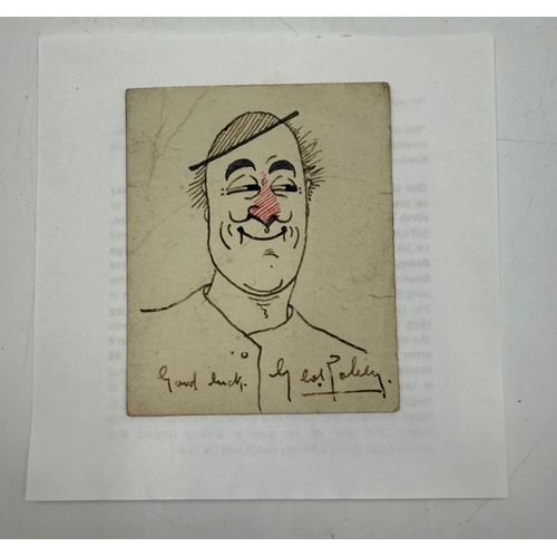 367 - A Self Caricature signed by George Robey (1869-1954) An English music hall star know as the 'Prime M... 