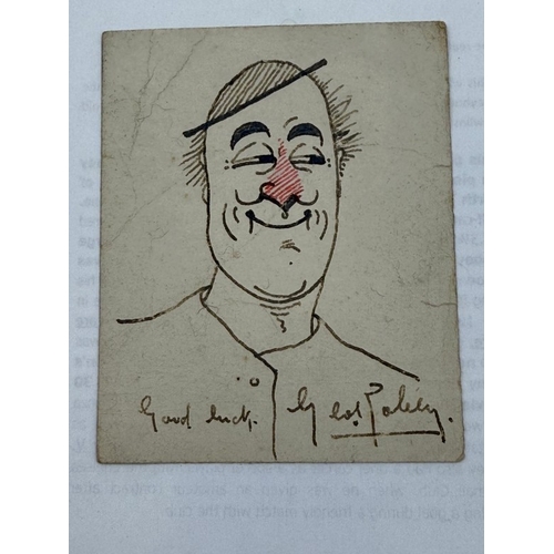 367 - A Self Caricature signed by George Robey (1869-1954) An English music hall star know as the 'Prime M... 